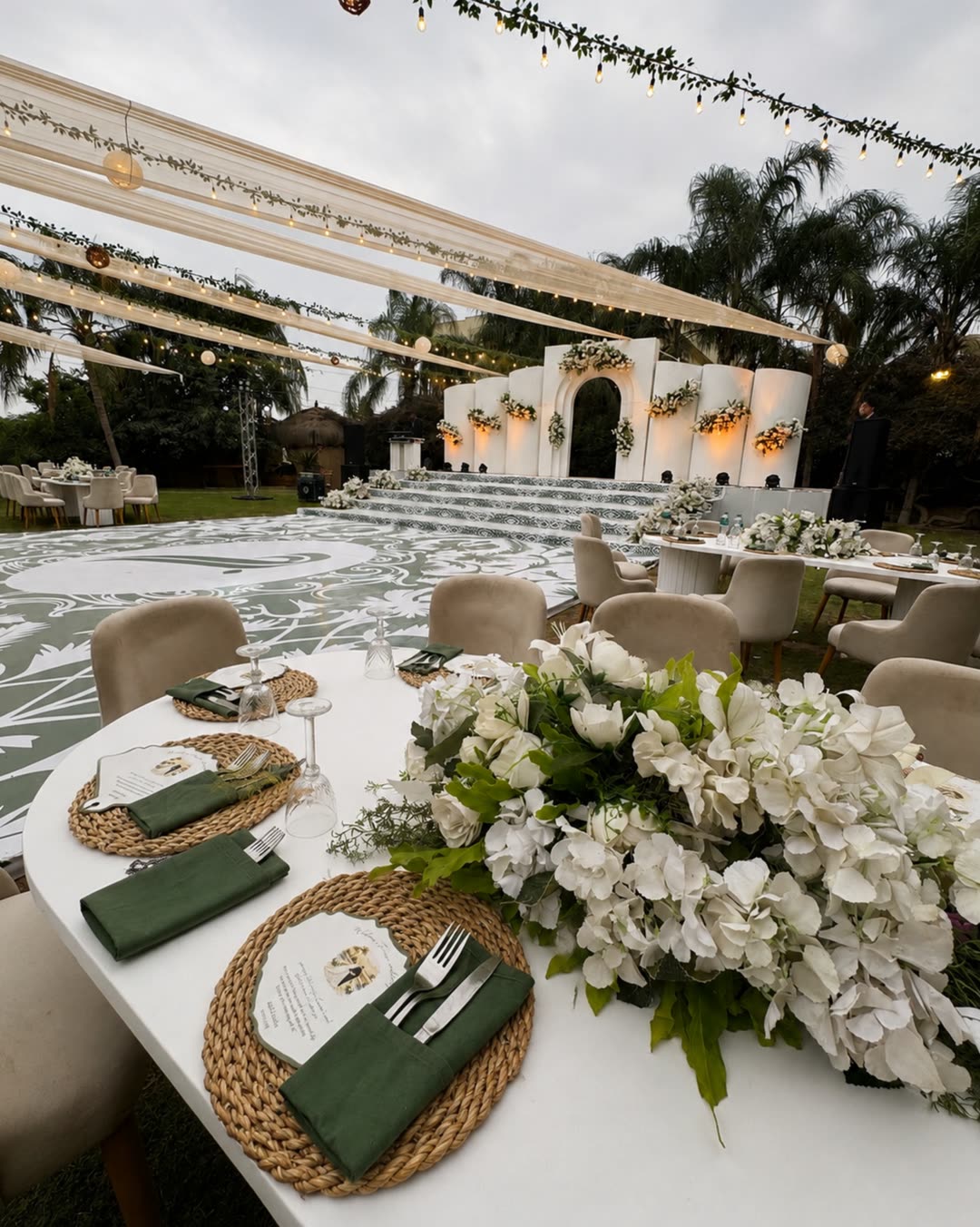 Table styling with greenery